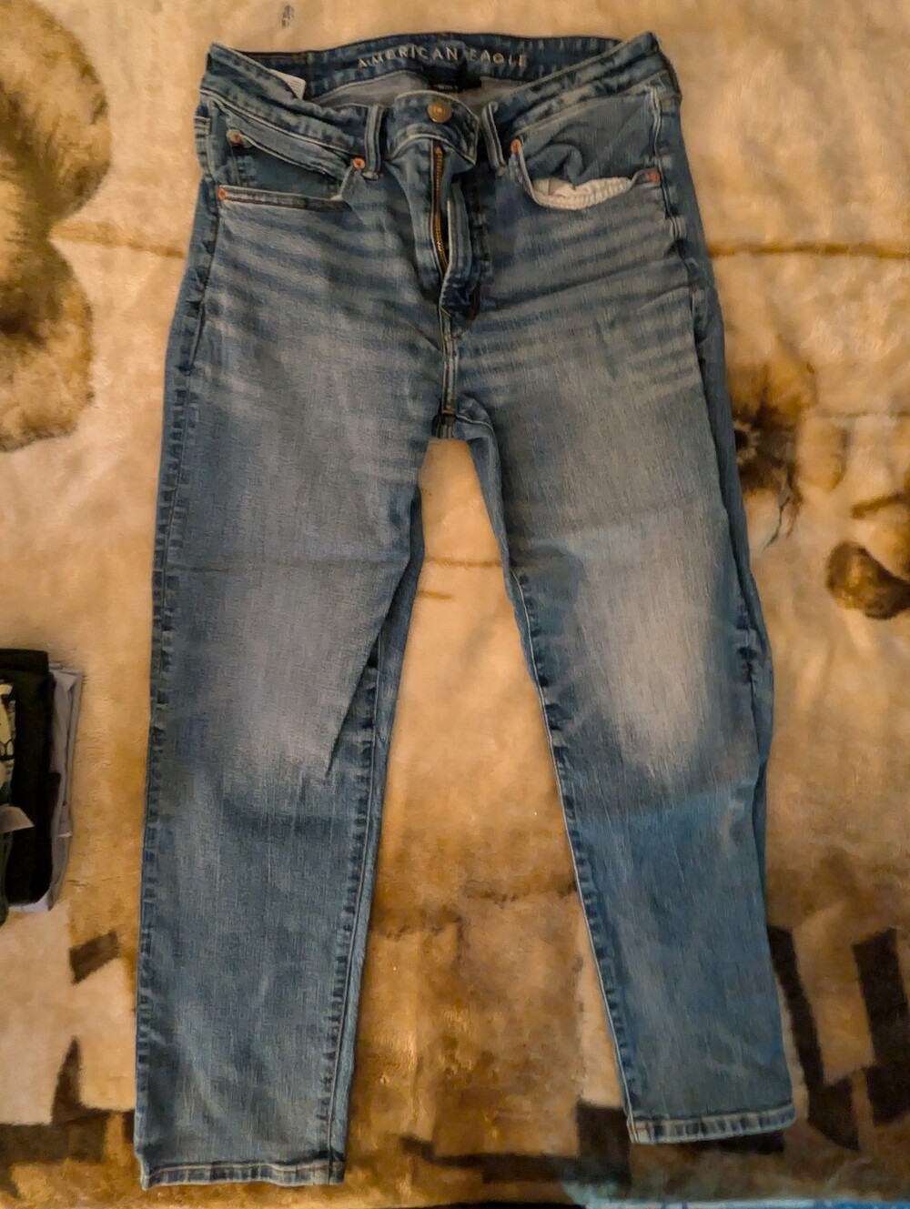 American Eagle Light Wash Athletic Straight Jeans